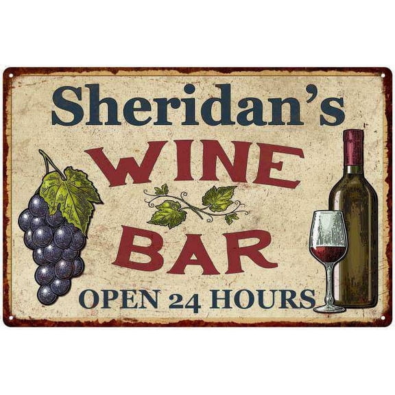 Sheridan's Rustic Wine Bar Sign Wall Décor Kitchen Gift 12x18 Metal 112180056946