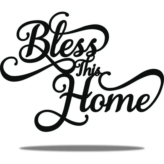 Bless This Home Metal Wall Stencil Decor Living Room Decoration 14.5in/18in