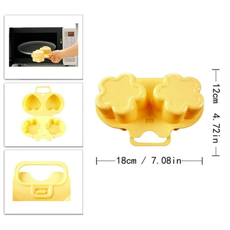 

Egg Cooker Microwave Fried Egg Cooker Heart Shaped Microwave Oven Flower Egg Cooker Kitchen Cooking Tool