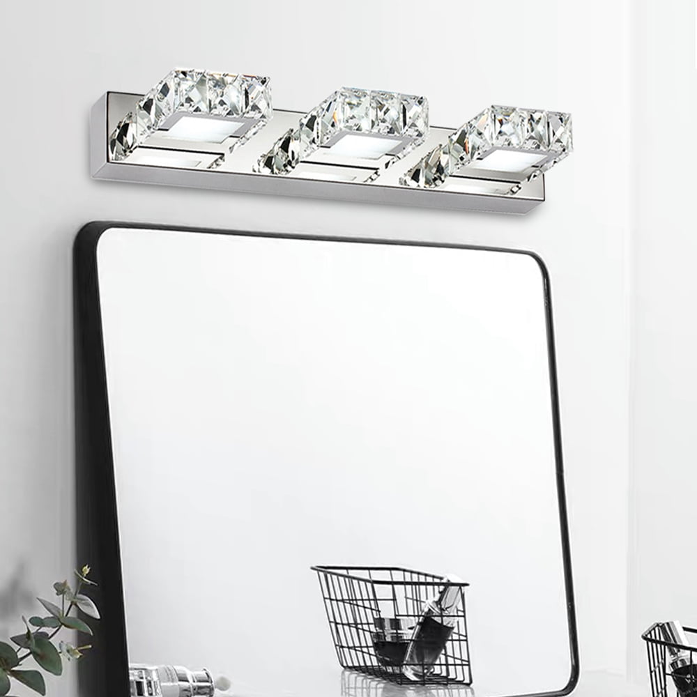 Modern LED Crystal Make-up Vanity Light Front Mirror Lamp Bathroom Wall Sconces for Bathrooms, Bedrooms