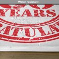 thumbnail image 6 of Ambesonne 80th Birthday Place Mats Set of 4, Happy Birthday Stamp, Standard Size, White Red, 6 of 6