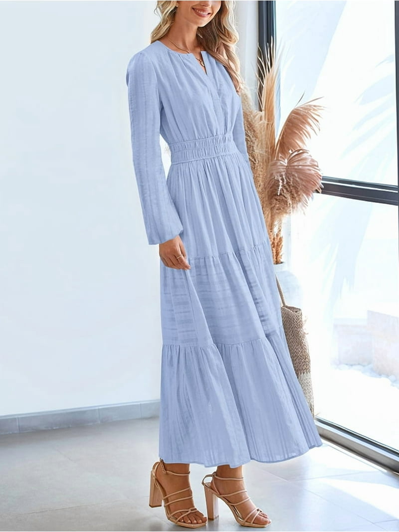 baby blue dress wedding guest Baby Blue A Line Exquisite Beaded Tulle Prom Dress Wedding Guest Dress –  shinydress main image 0