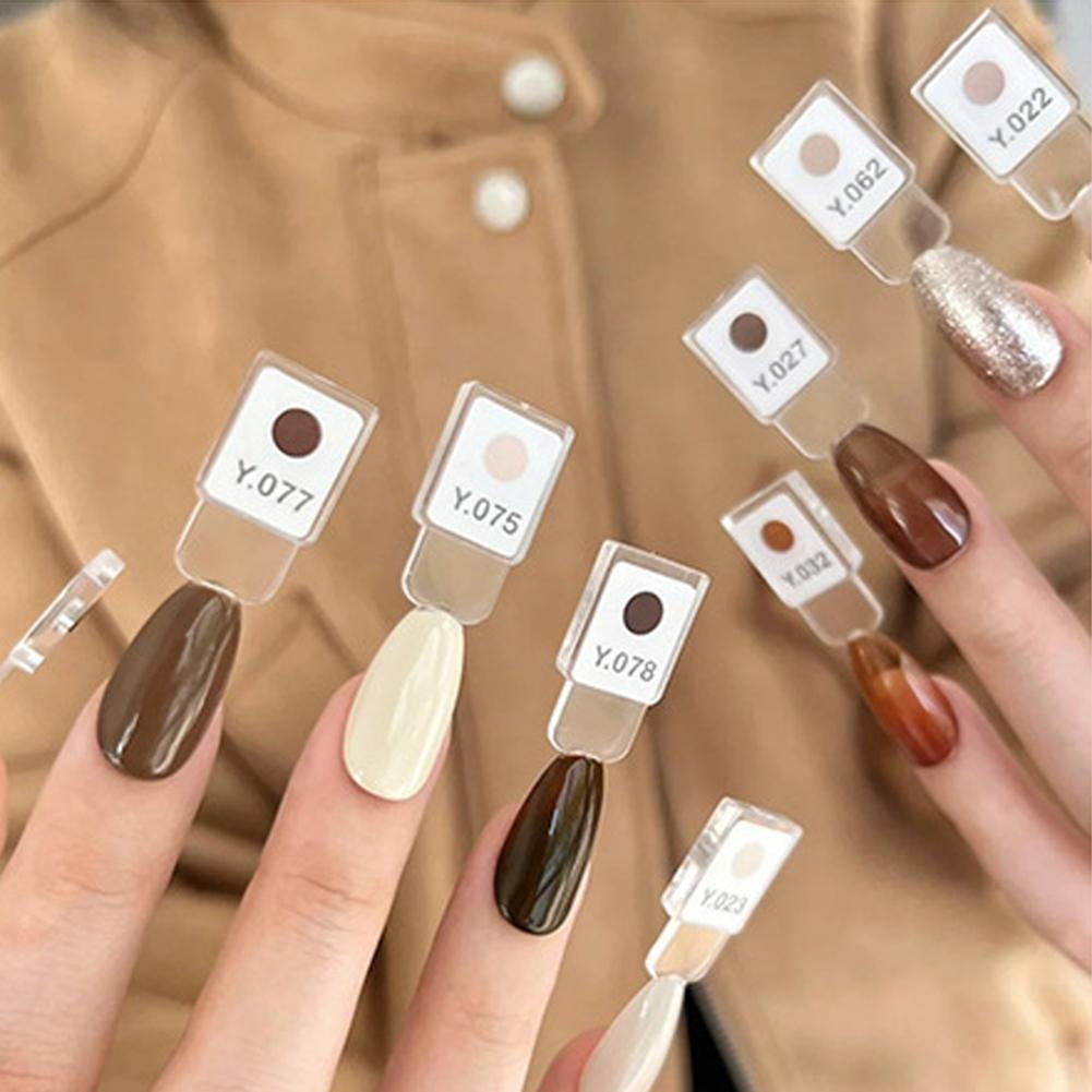 QHUDLV Magnetic Nail Swatches Book, 120/180/240 Color Display Book with Tips, Nail Art Sample Storage Organizer for Manicurist Salon Use