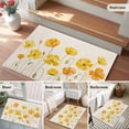 thumbnail image 5 of Yellow Flowers Entryway Rug 2'x3'&nbsp; Non Slip Front Door Mats, Farmhouse Botanical Watercolor Floral Entrance Rugs Indoor Outdoor Carpet, Washable Floor Mats Small Area Rug for Bedroom Kitchen, 5 of 8