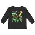 thumbnail image 3 of Inktastic Cute Lizards Hanging out Boys or Girls Long Sleeve Toddler T-Shirt, 3 of 5