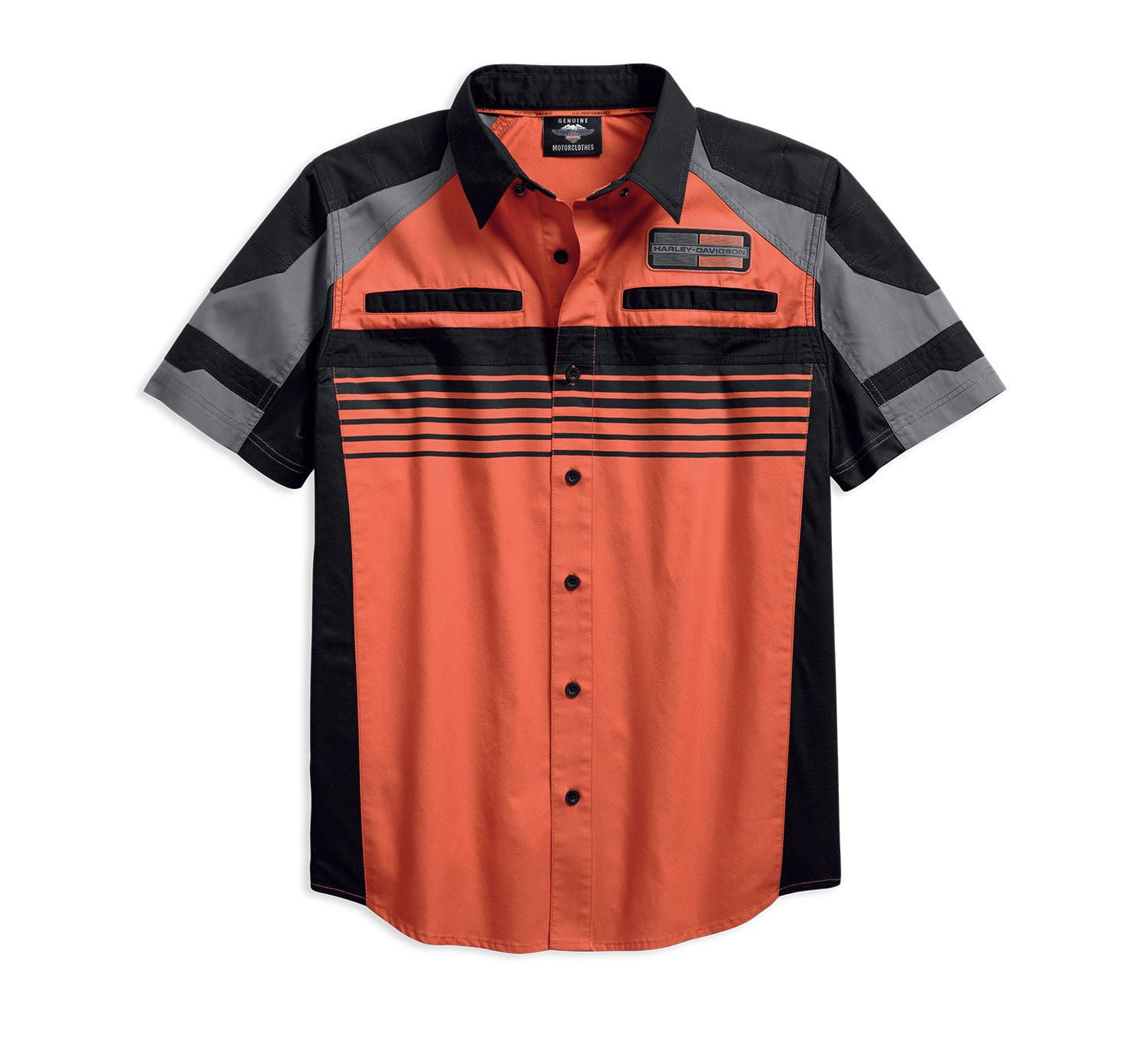 harley davidson short sleeve button up shirt