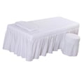 thumbnail image 2 of Soft Beauty Massage Bed Sheet With Pillowcase and Stool Cover White, 2 of 9