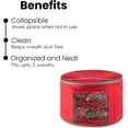 thumbnail image 2 of Multiple Wreath Storage Container Garland Bag 20-24 Inch Soft Wreaths Red, 2 of 7