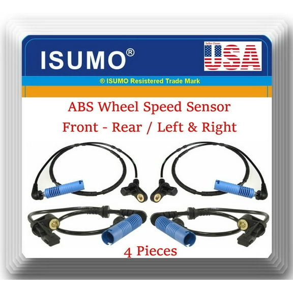 Set 4 ABS Wheel Speed Sensor Front / Rear Left  Right For BMW 320 325 330 M3