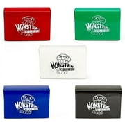 Monster Protectors Double Deck Storage Box- 5 Pack Magnetic Locking Dual Trading Card Game Storage Case w Removable Compartments- Holds 150 Cards- Fits All Standard and Smaller Size MTG and TCGs