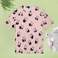 thumbnail image 4 of Panda Pattern Pink-2 Women's Short Sleeve T-Shirt Crew Neck Casual Summer Trendy Loose Fit Tops, 4 of 7
