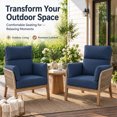thumbnail image 7 of DTTRA High Back Patio Chair Cushion Set with 2 Arm Pillows, 48 x 24 x 4 in, Navy Blue, 7 of 7