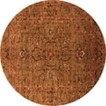 thumbnail image 1 of Ahgly Company Indoor Round Oriental Orange Traditional Area Rugs, 7' Round, 1 of 4