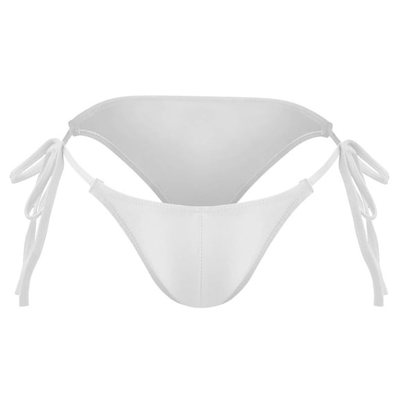 Fewfanhot Men's Fashion Low Waist Swim Trunks - Drawstring Triangle Bathing Suit Comfortable Breathable Swimwear