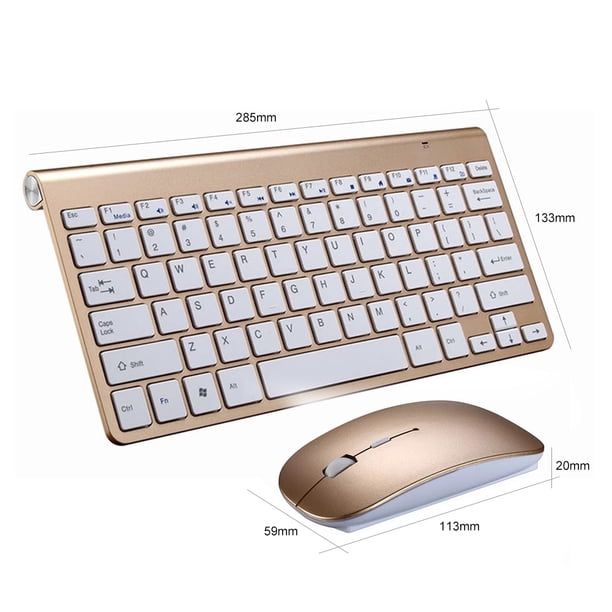 Teclado Y Ratón Silenciosos Inalámbricos De 2,4G Para Notebook, Portátil, Pc De Escritorio, Mini Conjunto Combinado De Ratón Y Teclado Multimedia De Tamaño Completo Sweethay EL012186-00