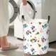 thumbnail image 5 of Fotbe happy new year Raccoon Cesto de Ropa con Asas, Cesto Impermeable de Gran Capacidad, Bolsa de Lavado para Dormitorio, Cesto de Ropa con Ruedas y Asas-Medium, 5 of 6