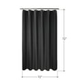 thumbnail image 4 of Barossa Design Cotton Blend Waffle Shower Curtain Fabric, Hotel Grade, Water Repellent- Black, 72" x 72", 4 of 7