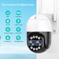 thumbnail image 2 of Cámara IP ICsee 4K de 8MP con doble lente, videocámara Digital CCTV 8X con detección humana, seguridad y videovigilancia, Wifi, PTZ, para exteriores, 2 of 3