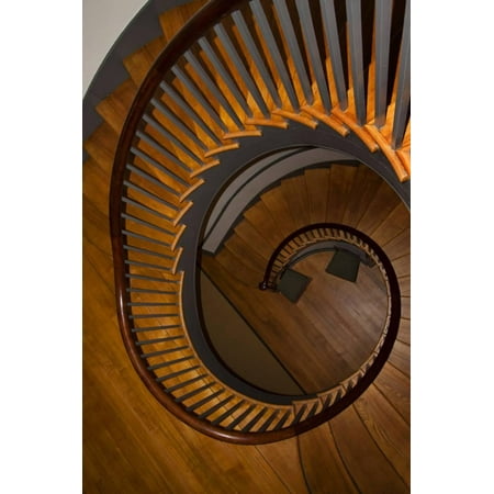 Village Shaker Chest USA, Kentucky, Pleasant Hill, Spiral Staircase at the Shaker Village Print Wall Art By Joanne Wells ()