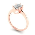 thumbnail image 2 of Solitaire Engagement Ring for Women - 1.5ct Simulated Diamond in 18K Rose Gold Promise Ring, 2 of 6