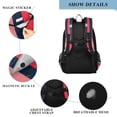 thumbnail image 4 of FORMRS Unisex School Backpack 17" Student Travel Bag with Laptop Compartment, Navy Blue Stripes, 4 of 7