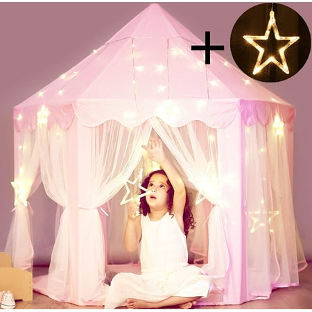 Indoor Outdoor Playhouse Durable Kids Playhouse for Indoor & Outdoor Games, Stimulate Pretend and Imaginative Play, Have Fun, Encourage Social Interaction, Cute Pink ()