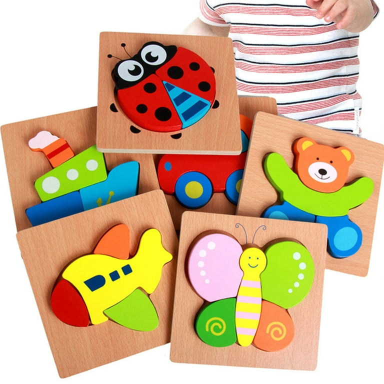 Wooden 3D Puzzle Board With Cartoon Stickers Animals Early Learning  Educational Toy For Toddlers And Kids From Toybabykids83, $8.79