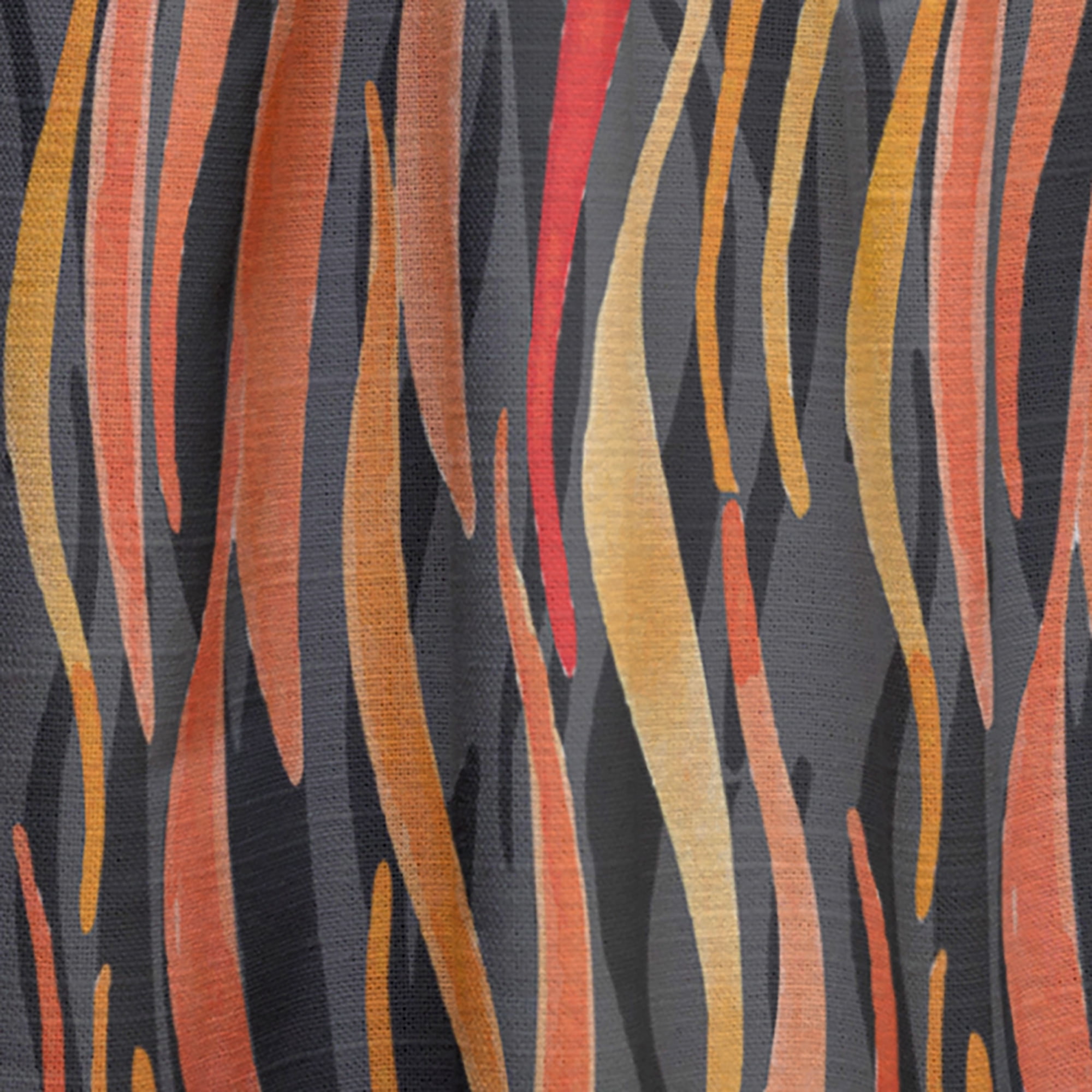 Designart 'Fire Flame Pattern On Black' Modern & Contemporary Curtain Panel