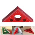 thumbnail image 2 of Yokua Right Angled Ruler 45/90 Degree Small Aluminum Triangle Ruler Carpentry Square, 2 of 14