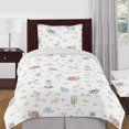 thumbnail image 1 of Sweet Jojo Designs Farm Animals Boy or Girl Twin Size Kid Childrens Bedding Comforter Set - 4 Pieces - Watercolor Farmhouse Lattice Horse Cow Sheep Pig, 1 of 2