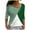 Green, variant on IROINNID Discount Womens Long Sleeve V-Neck Shirts V- Stripe Color Blocking Printing Recreational Tops,Blue