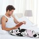 thumbnail image 5 of Balery Cute Animal with Cow Pantalones de pijama para hombre, pijama ultraligero, pantalón de descanso-Small, 5 of 6