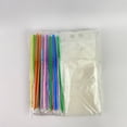 thumbnail image 3 of KUMOOM Packaging containers of plastic, Drink Bags Stand up Reclosable Zipper Drinking Pouches Bags Hand-held Drinking with Plastic Straw,(50 Pack), 3 of 7