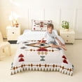 thumbnail image 4 of jejeloiu Minimalist Tribal Twin Comforter Sets,Aztec Pattern Bedding Set For Boys,Neutral White,Reversible,2-Piece,1 Comforter and 1 Pillowcase, 4 of 7