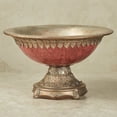 thumbnail image 2 of Cambria Cinnabar Marbled Traditional Centerpiece Pedestal Bowl Table Decoration Centerpiece Bowl Only, 2 of 5