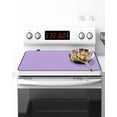 thumbnail image 2 of Stove Top Covers for Electric Stove, Purple Glass Stovetop Cover Protector, Modern Pure Lavender Purple Induction Cooktop Protector Oven Mat for Kitchen Countertop 31"x24", 2 of 8