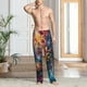 thumbnail image 2 of Balery Vibrant Rooster Painting Pantalones de pijama para hombre, pijama ultraligero, pantalón de descanso-Medium, 2 of 6