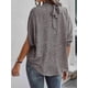 thumbnail image 4 of Women's Blouse Casual Print Batwing Sleeve Tops Elegant Chiffon Loose T-Shirt, 4 of 5