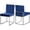 Navy and Chrome, variant on Contemporary Chic Modern, Contemporary Velvet Upholstered Dining Chair with Durable Metal Base, Set of 2, 18" W x 22" D x 32" H, Chic Dining Table Chairs