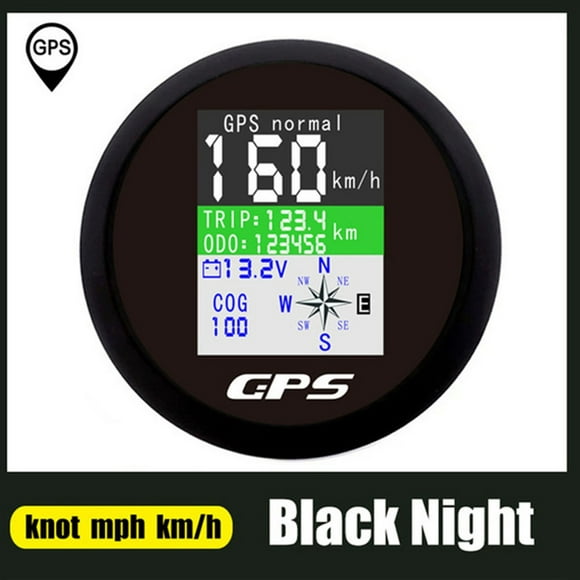 85mm Speedometer With GPS Antenna TFT Screen For Marine Boat Yacht Waterproof Odometer Adjustable Trip ODO COG Voltmeter 9-32V ,Wide Applicability