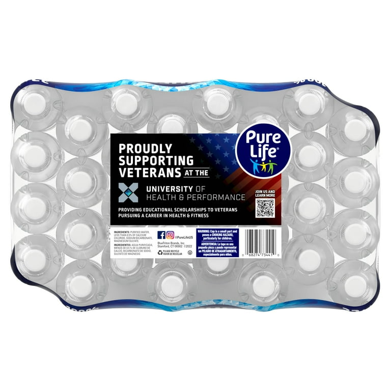 Pure Life, Purified Water, 16.9 Fl Oz / 500 mL, 32 Pack - Walmart.com