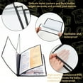 thumbnail image 6 of 1Book 8.27 x 11.69 Inch Restaurant Menu Covers Holder 4 Page 8 View Menu Covers Transparent Menu Folder Fits A4 Size Paper Menu Book Holders for Restaurant Hotels Bars Cafes, 6 of 6