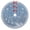 Blue, White and Silver, variant on 30 in (76 cm) Christmas Tree Skirt, Green Gold Floral Damask Decorative Round Tree Base Cover for Living Room, Fireplace and Holiday Party Display