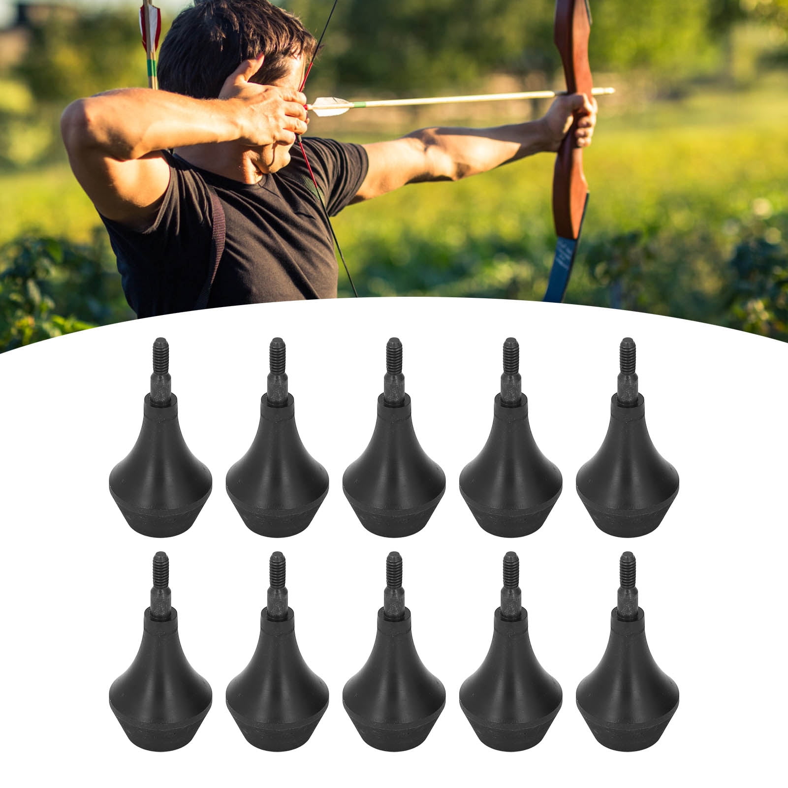 10pcs Archery Arrowheads Nylon Safety Archery Target Tips