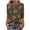 Brown, variant on Womens Dressy Blouses 3/4 Length Sleeve Tops for Women Dressy Floral Crew Neck T Shirts Loose Fit Graphic Tees Lightweight Tops Blouses
