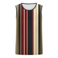thumbnail image 4 of WRKEKC Gym Tank Tops for Men Stripe Print Stretch Rounded Neck Sleeveless Tee for Casual Summer Training, 4 of 4