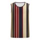 thumbnail image 4 of Camiseta sin mangas de cuello redondo para hombre, ropa de ocio, fitness, para el hogar, pijamas, camiseta con estampado de rayas de moda a color, blusa deportiva de poliéster para hombre, 4 of 4