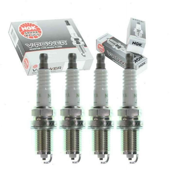 4 pc NGK V-Power Spark Plugs compatible with Toyota Tacoma 2.4L 2.7L L4 1999-2004