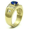 thumbnail image 4 of IP Gold(Ion Plating) Stainless Steel Ring with Synthetic Synthetic Glass in Montana for Women Montana Stone Color Style TK715 Size 11, 4 of 4