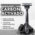 thumbnail image 2 of Rastrillo Gillette Prestobarba 3 Carbono con Carbón Activado y 3 Hojas, 4 pzas, 2 of 5